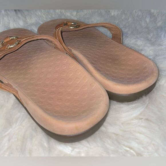 Vionic Tide Aloe Leather Toe Post Flip Flop Sandals Size 8 - Picture 5 of 7